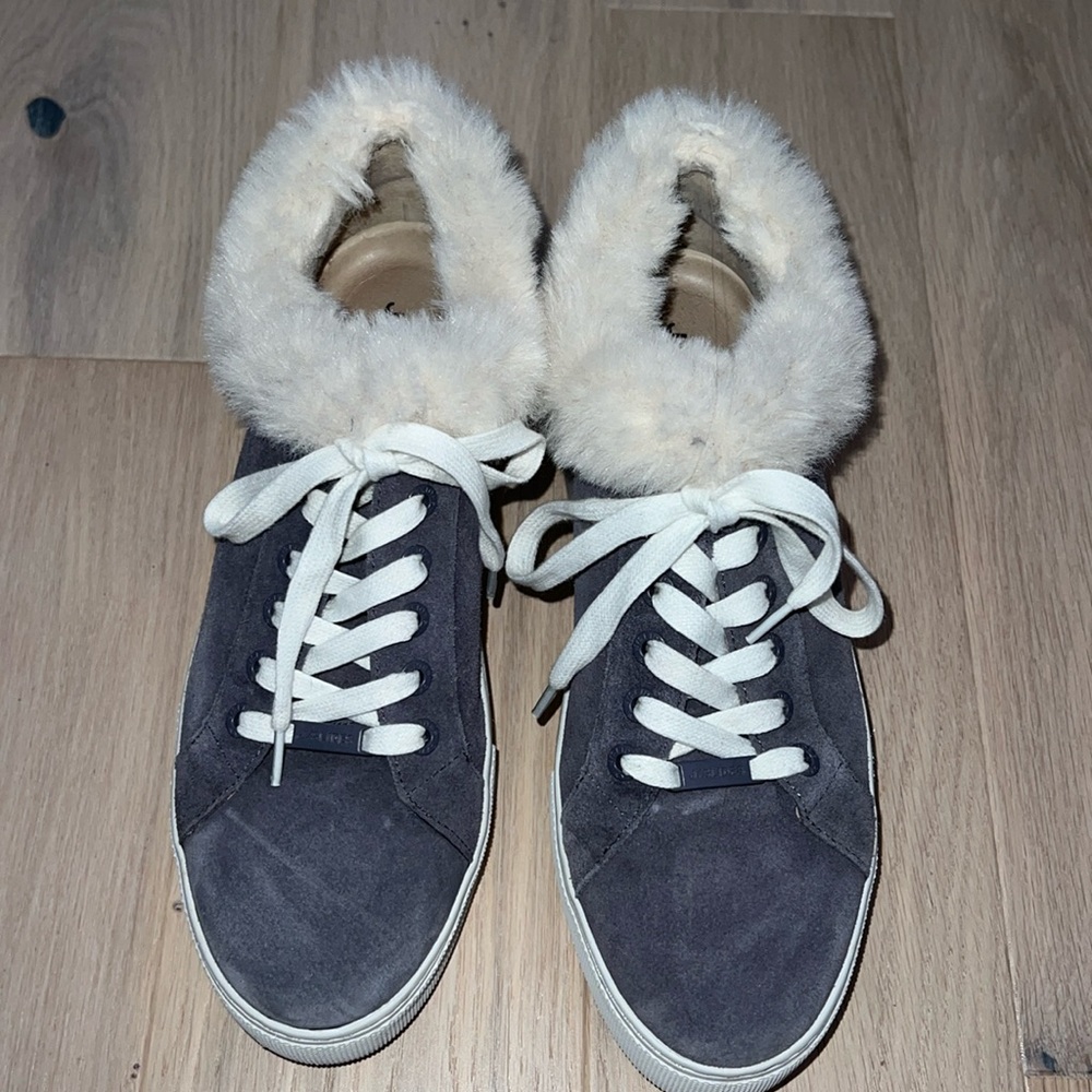 J SLIDES faux fur lined sneakers with platform